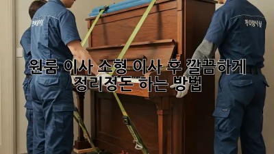 원룸 이사, 소형 이사 후 깔끔하게 정리정돈 하는 방법!