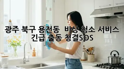 광주 북구 용전동 🚨 비상 청소 서비스 긴급 출동! #청결SOS