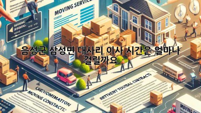 음성군 삼성면 대사리 이사, 시간은 얼마나 걸릴까요?